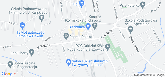 Mapa dojazdu Prokuratura Rejonowa Ruda Śląska