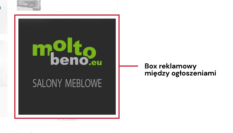 Box pomiędzy ogłoszeniami