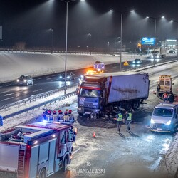 Wypadek TIR-a na DTŚ