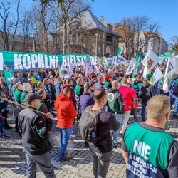 Protest górników w obronie KWK Bielszowice