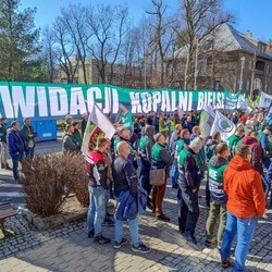 Protest górników w obronie KWK Bielszowice