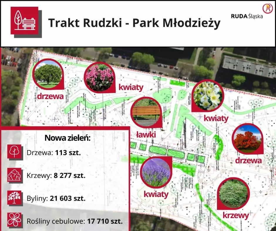 Park Młodzieży oraz planty znajdujące się przy Burloch Arenie wypięknieją / fot. UM Ruda Śląska
