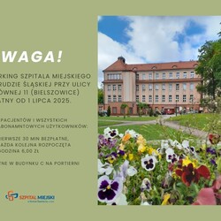 P&#322;atny parking przy Szpitalu Miejskim w Bielszowicach – nowe zasady od 1 lipca
