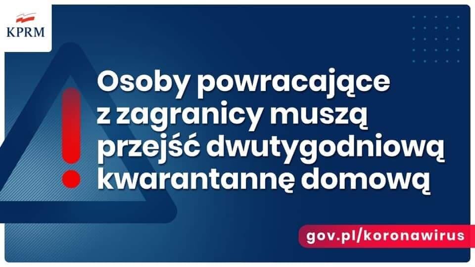 Dziś wieczorem premier Mateusz Morawiecki ogłosił stan zagrożenia epidemicznego. To oznacza m.in. zakaz wjazdu cudzoziemców do naszego kraju, obowiązkową kwarantannę dla Polaków wracających zza granicy, zamknięcie galerii handlowych, przywrócenie kontroli granicznych, czy wstrzymanie zagranicznych połączeń lotniczych i kolejowych.