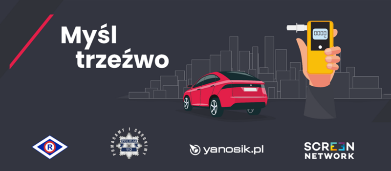 Trwa kampania "Myśl Trzeźwo".  Wspólnie zadbajmy o bezpieczeństwo na drogach!