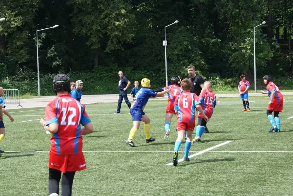 W sobotę na Burloch Arena rozgrywał się turniej rugby w czterech kategoriach wiekowych: mikrus U9, mini żak U11, żak U12 i młodzik U14.
